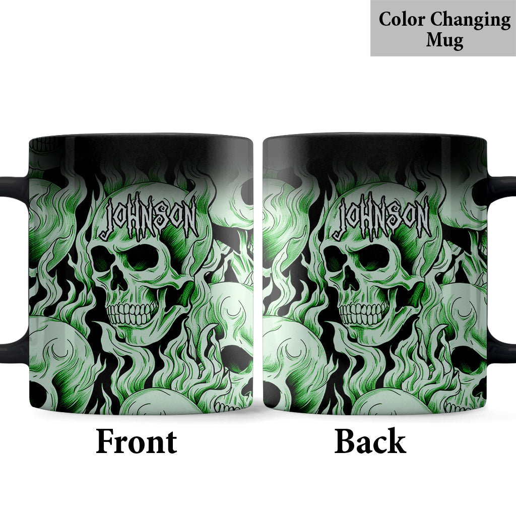 Green Skull - Personalized Skull Mug