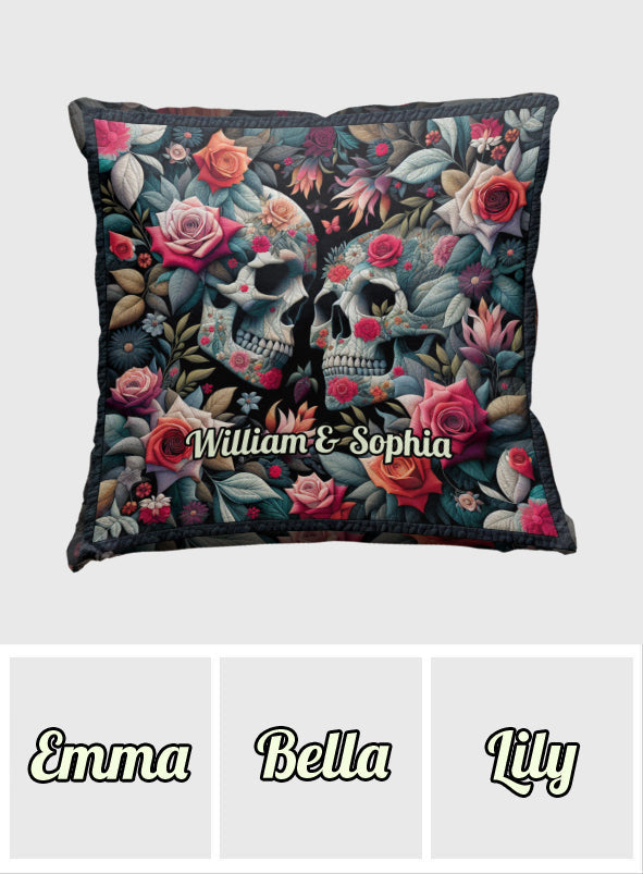 Til Death Do Us Part - Personalized Skull Throw Pillow