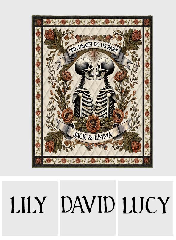 Till Death Do Us Part - Personalized Skull Blanket