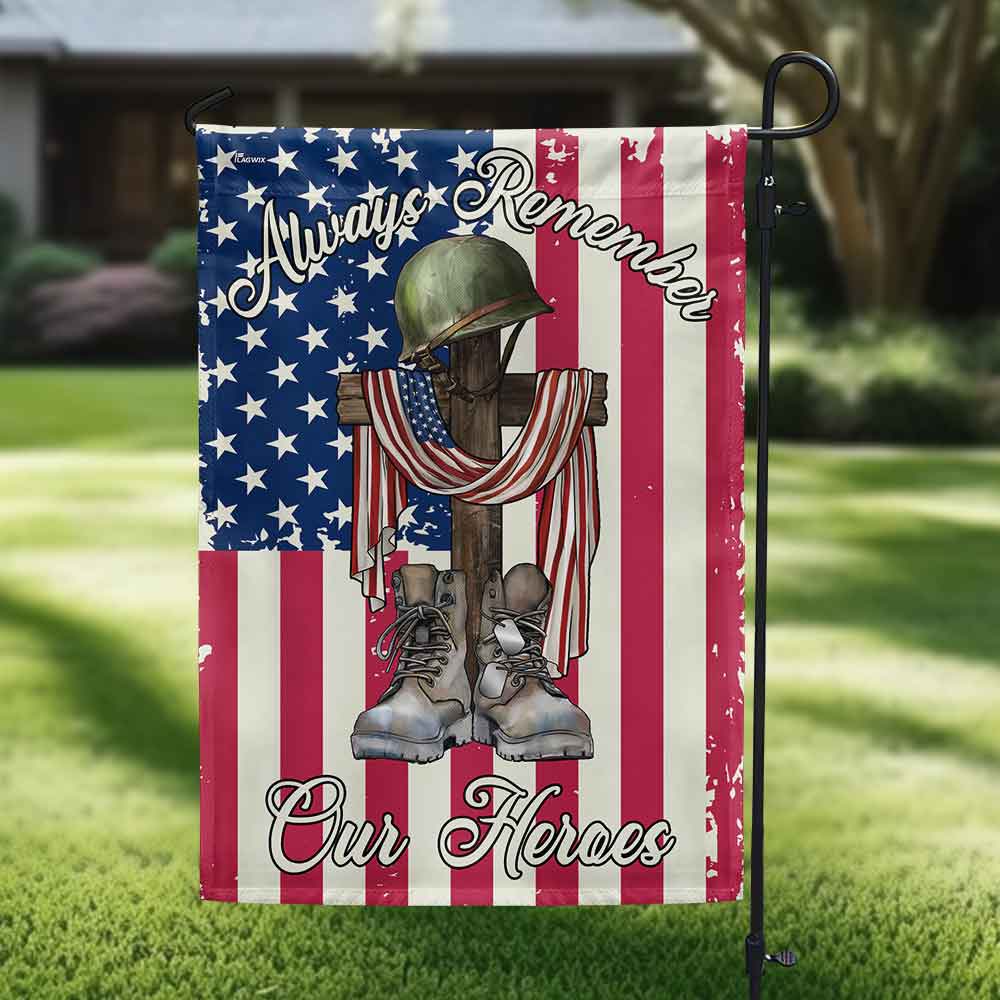 4th of july Independence Day Always Remember Our Heroes Veteran Flag MLN5862DNV