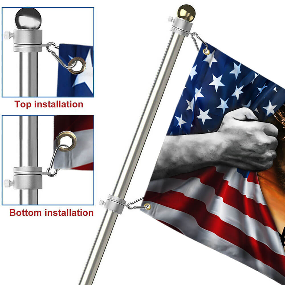 Flagwix American Flag - One Nation Under God, Jesus Christian American Eagle Grommet Flag TPT846GF