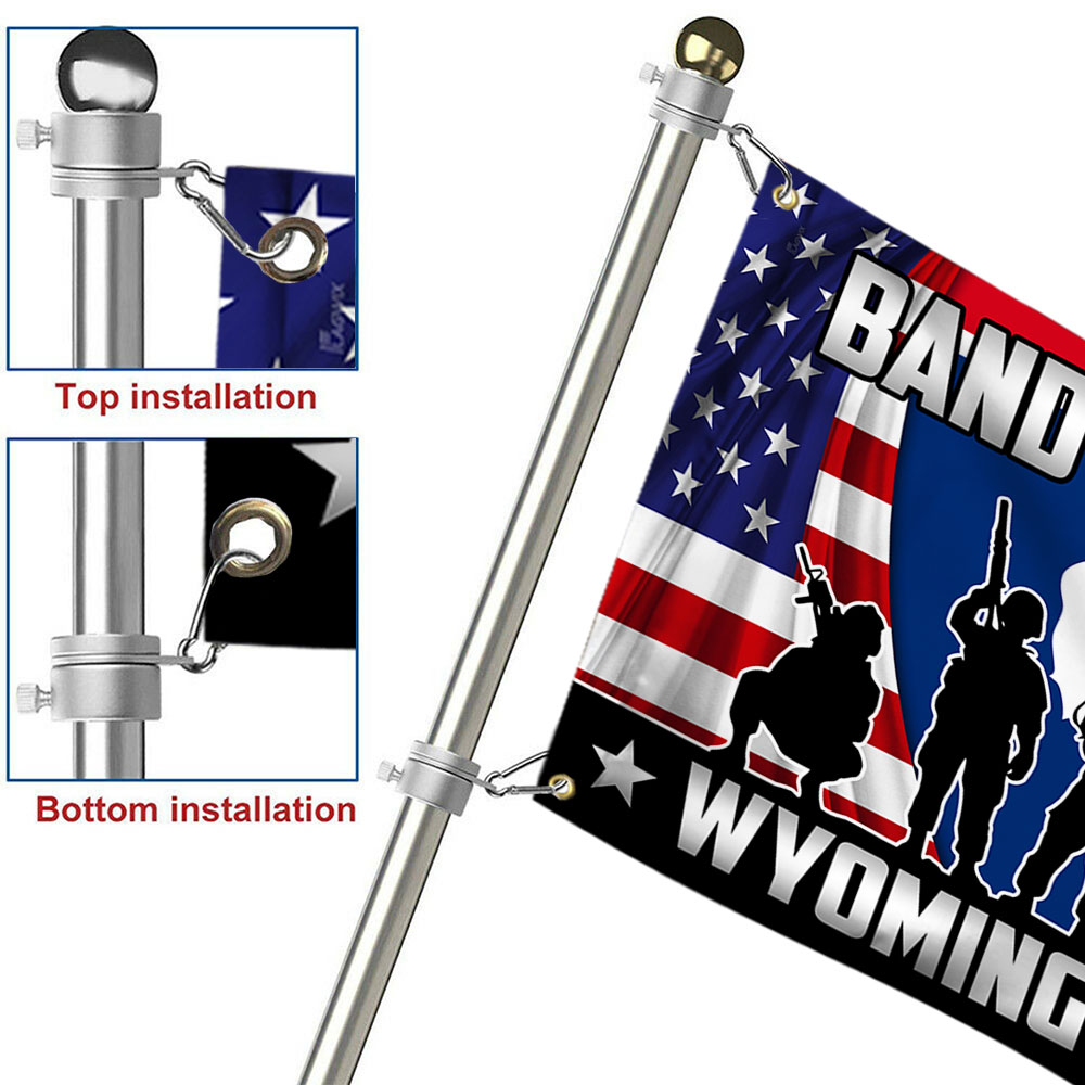 Veteran Grommet Flag Band Of Brothers Wyoming Veterans QNN556GFv1