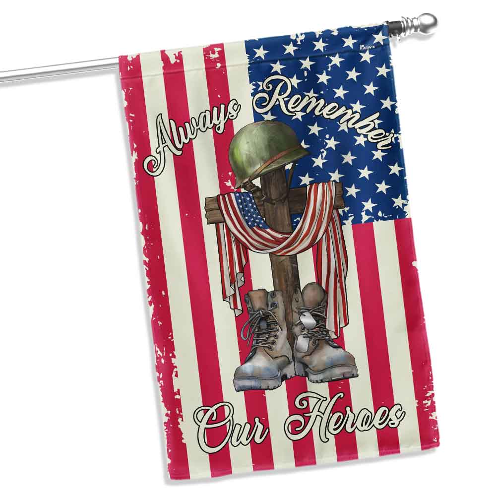 4th of july Independence Day Always Remember Our Heroes Veteran Flag MLN5862DNV