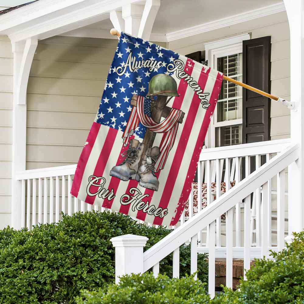 4th of july Independence Day Always Remember Our Heroes Veteran Flag MLN5862DNV