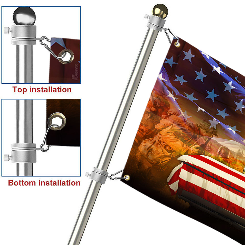 Veteran Flag Remembrance American Eagle Honoring All Who Served Grommet Flag QTR31GF