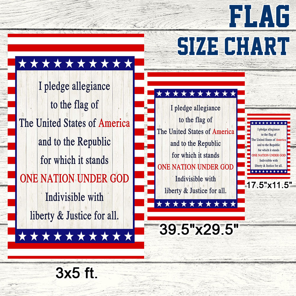 I Pledge Allegiance One Nation Under God Flag MLN1337F