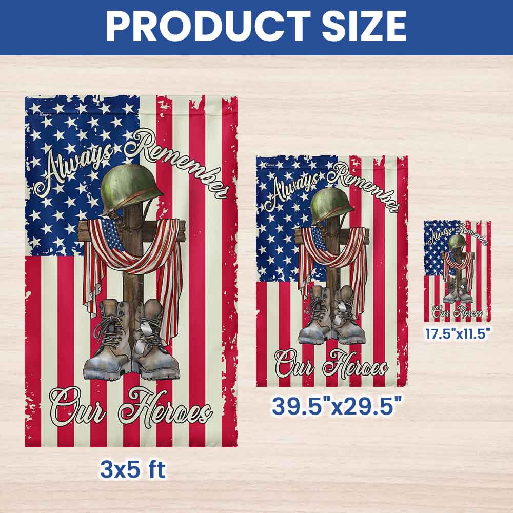 4th of july Independence Day Always Remember Our Heroes Veteran Flag MLN5862DNV