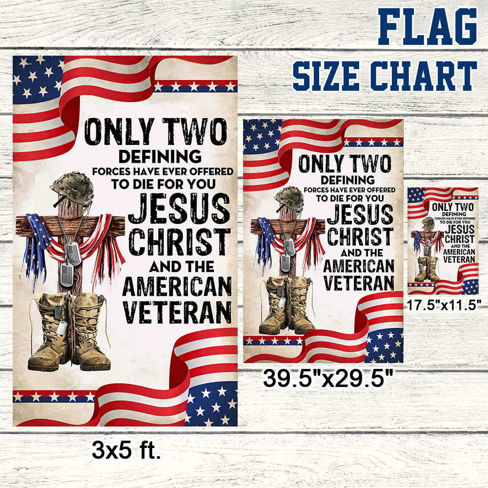 Flagwix American Flag - Only Jesus Christ and American Veteran Can Die For You, US Veteran Flag TPT743F
