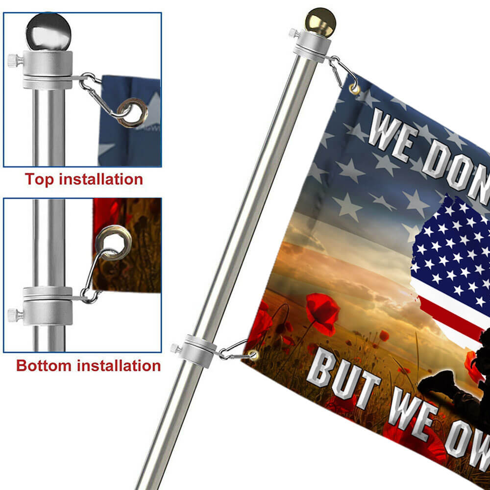 Veterans Day We Don't Know Them All But We Owe Them All Flag THB3421GFv1