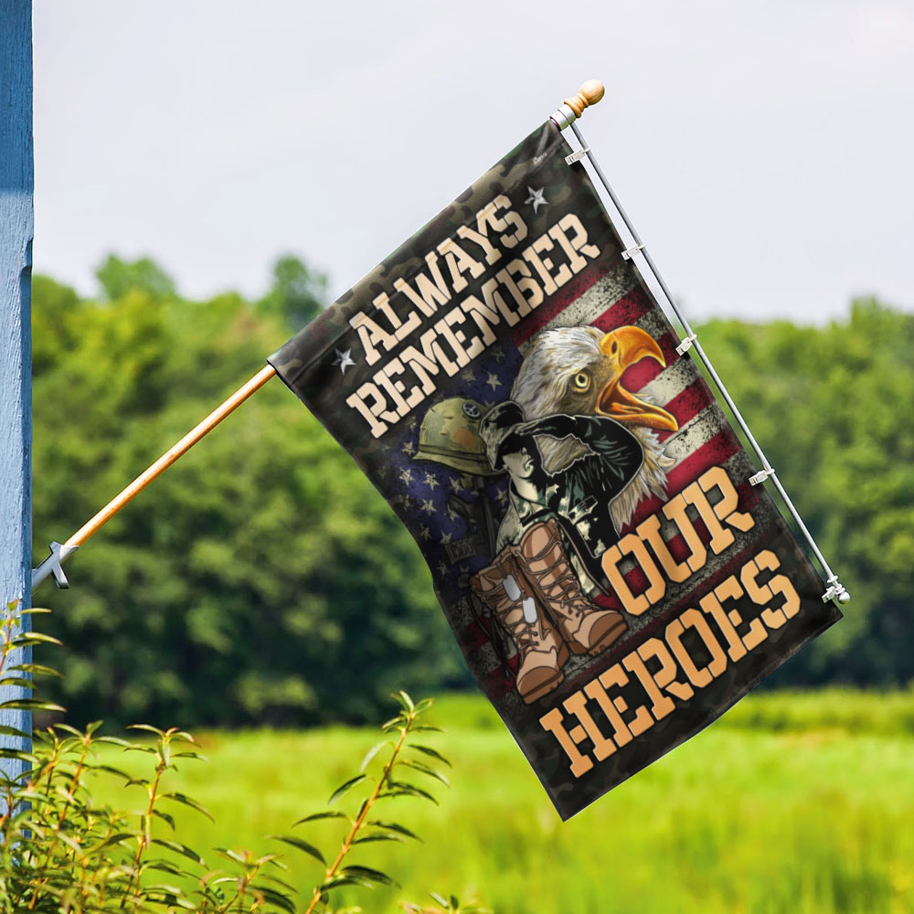 Veterans Flag Always Remember Our Heroes TQN993F