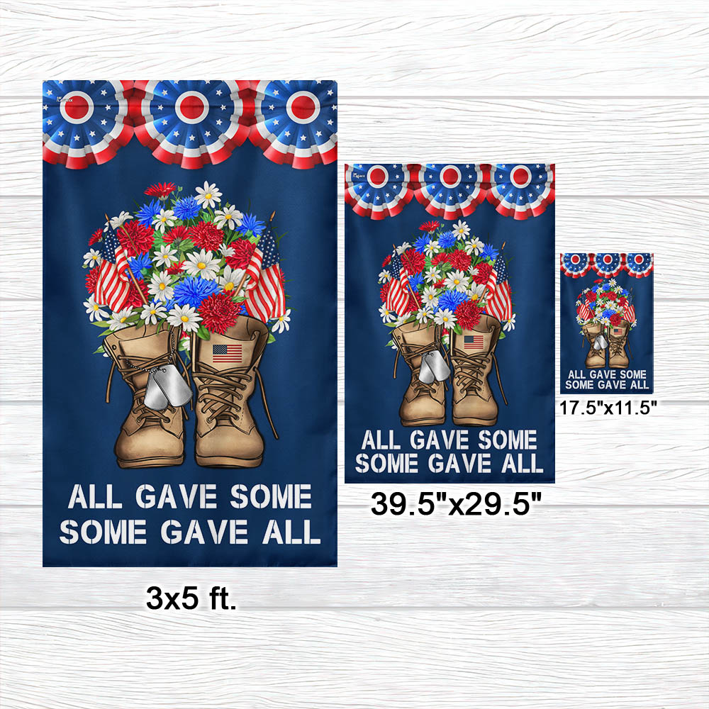 Flagwix American Flag - Memorial Day Military Boots Veteran All Gave Some Some Gave All Flag MLN2950F