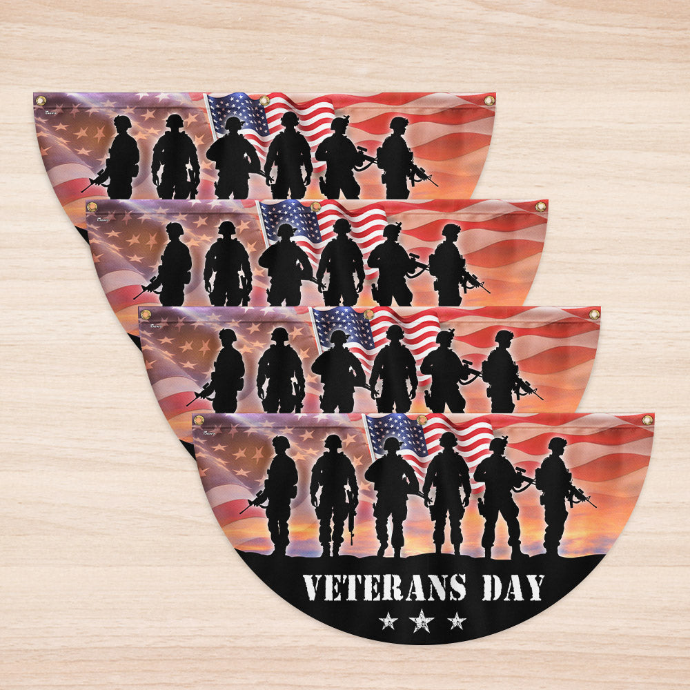 Veterans Day Honoring All Who Served Non-Pleated Fan Flag MLN3969FL