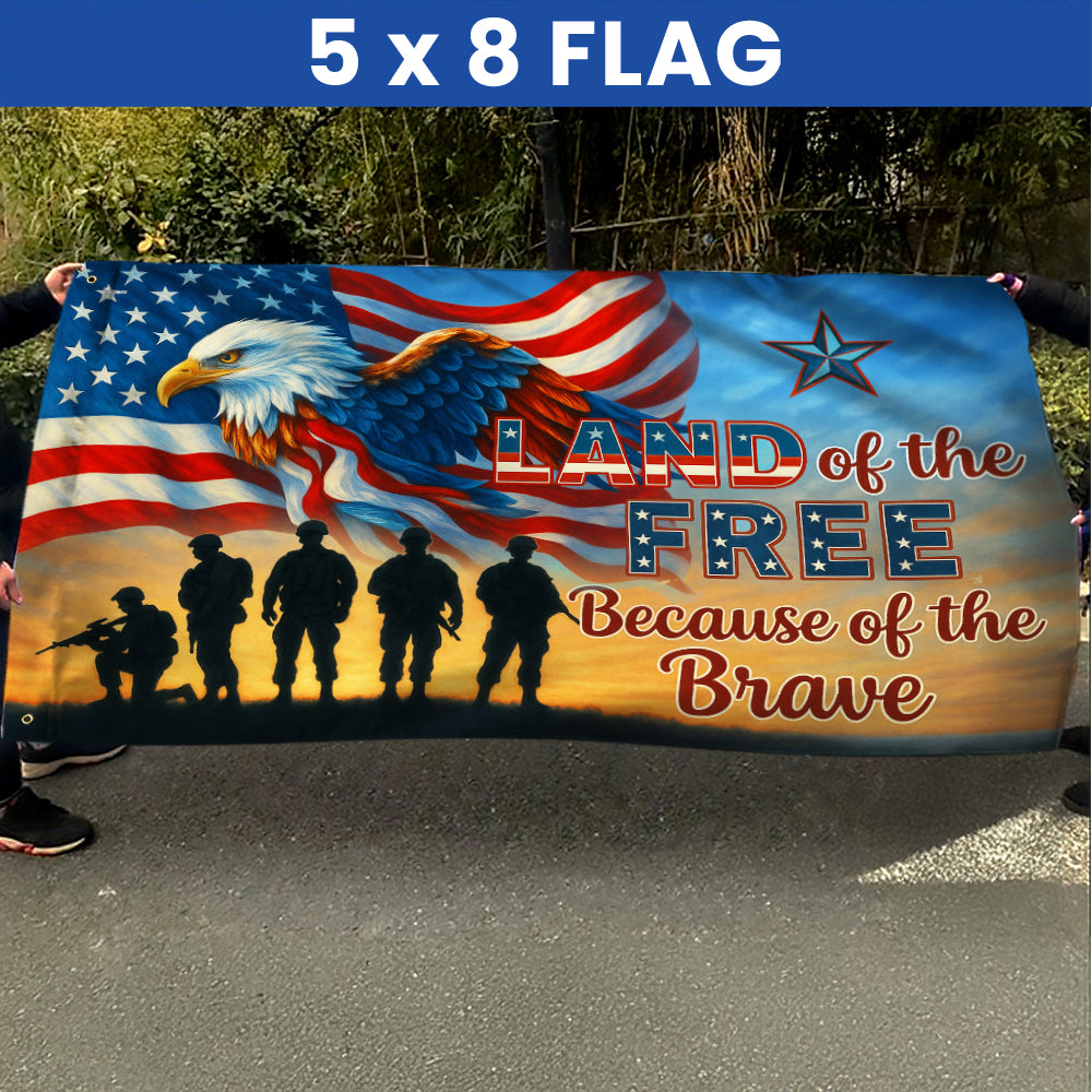 Flagwix American Flag - Memorial Day Eagle Land Of The Free Veteran Grommet Flag NNT86NTH