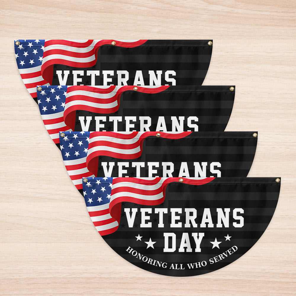 Veterans Day Honoring All Who Served Non-Pleated Fan Flag TQN3809FL