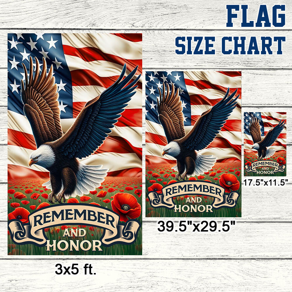 FLAGWIX Patriot Eagle Memorial Day Remember and Honor Flag MLN2477F