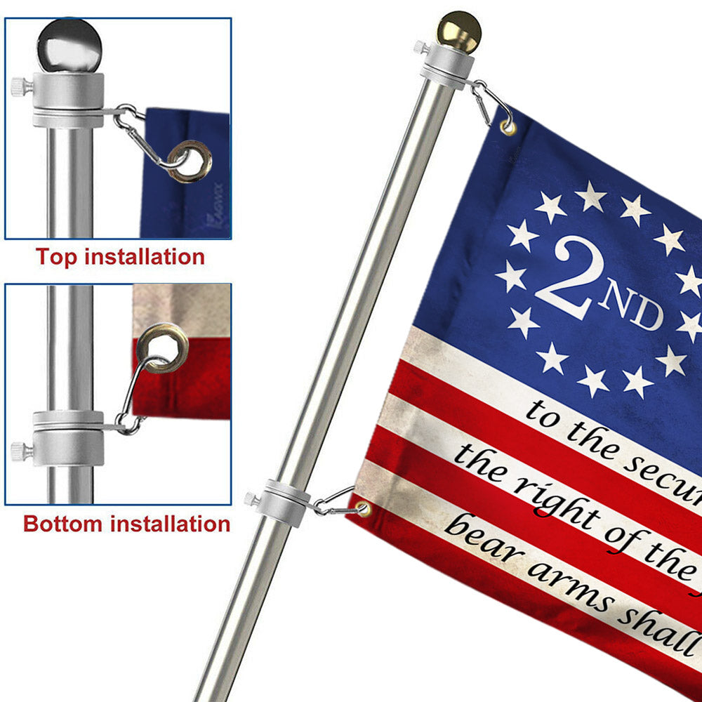 2nd Second Amendment Patriotic American Grommet Flag MLN906GF