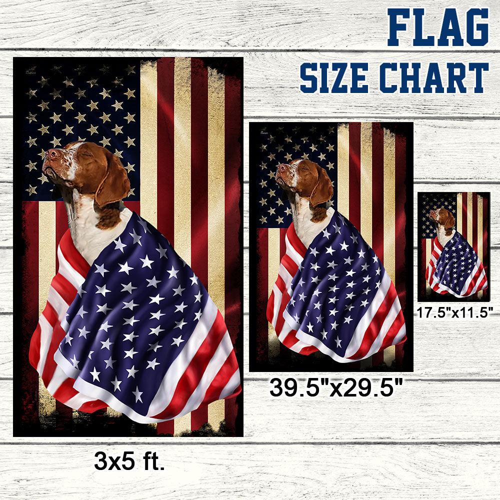 Brittany Spaniel American Patriot Flag BNL40Fv63