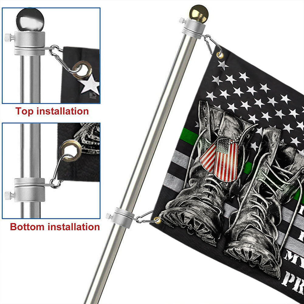 Veteran Flag Proud U.S. Veteran American Grommet Flag QTR40GF