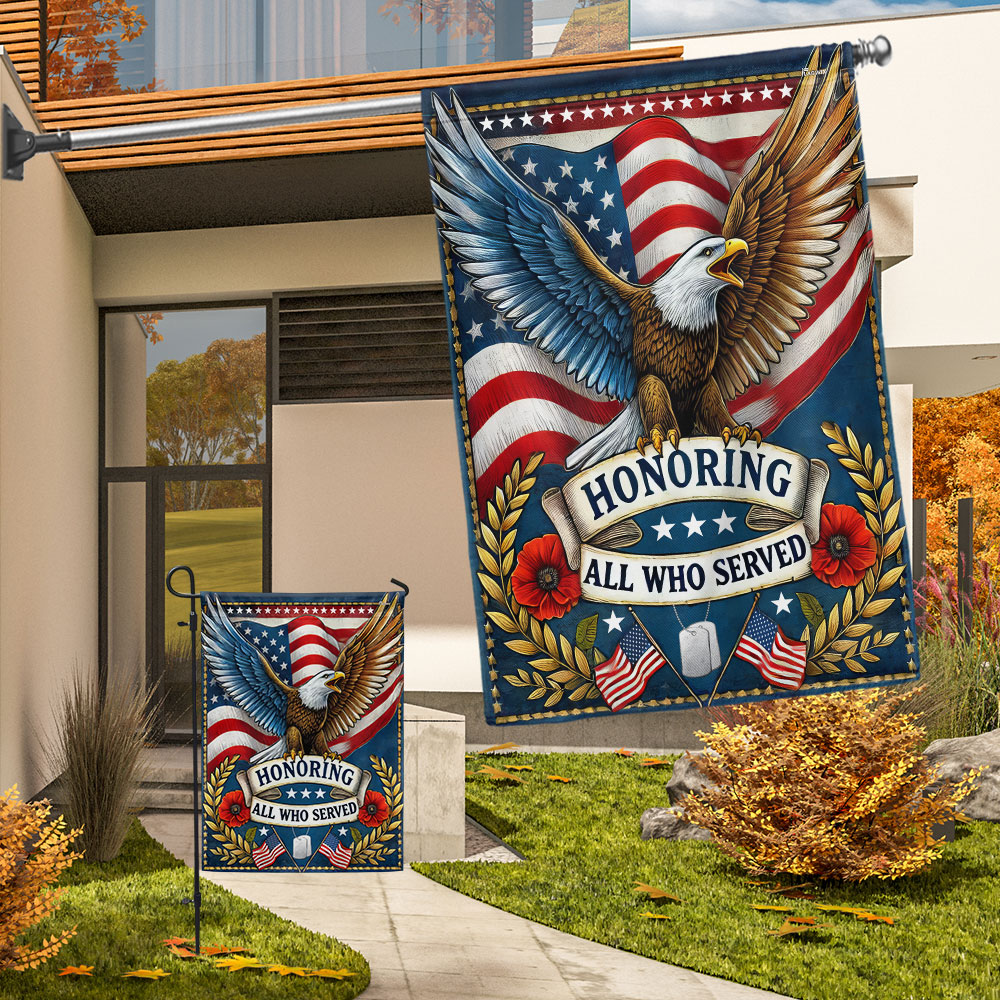 Veterans Day Honoring All Who Served Flag TQN3790F
