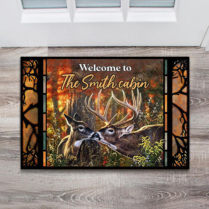 Welcome To Our Cabin - Personalized Hunting Doormat