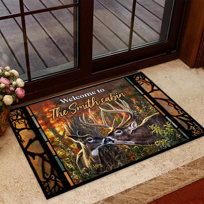 Welcome To Our Cabin - Personalized Hunting Doormat