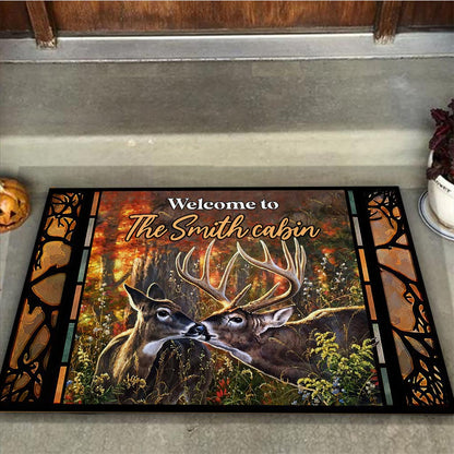 Welcome To Our Cabin - Personalized Hunting Doormat