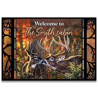 Welcome To Our Cabin - Personalized Hunting Doormat
