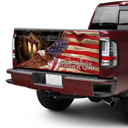 One Nation Under God. American Eagle Truck Tailgate Decal Sticker Wrap THB3124TD