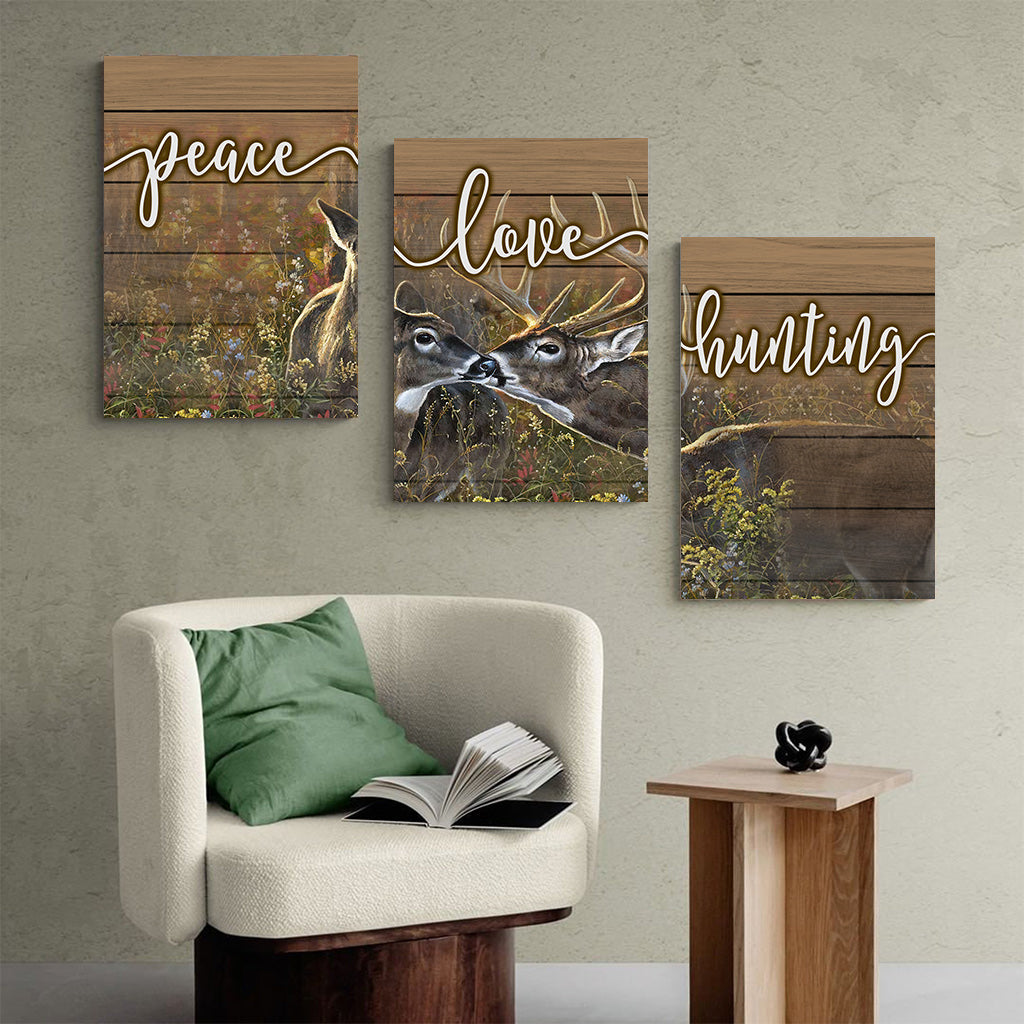 Peace Love Hunting - Hunting Poster & Canvas Set