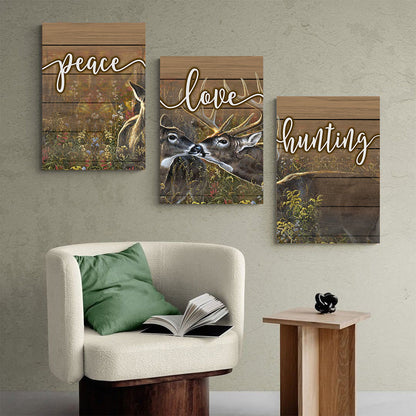 Peace Love Hunting - Hunting Poster & Canvas Set