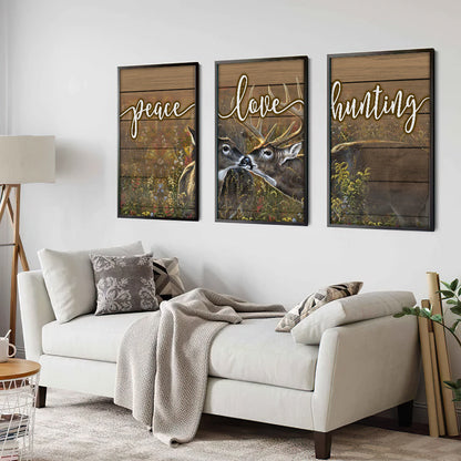 Peace Love Hunting - Hunting Poster & Canvas Set