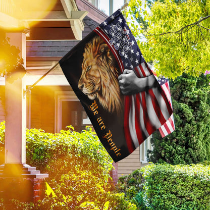 One Nation Under God. Lion American Flag