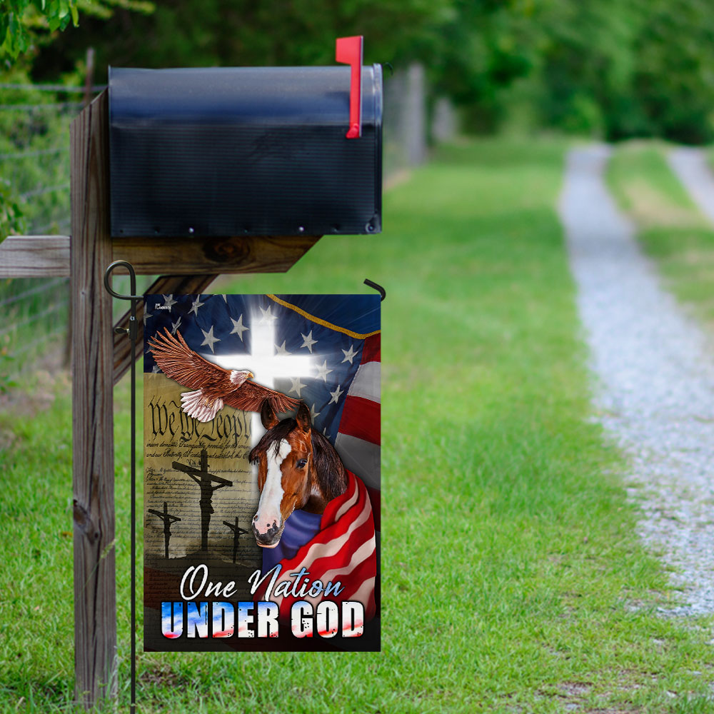 Horse Eagle One Nation Under God Flag