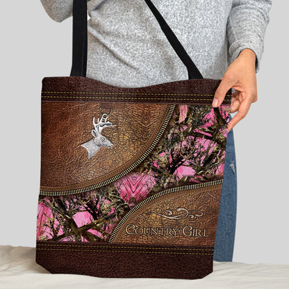 Country Girl - Personalized Hunting Tote Bag