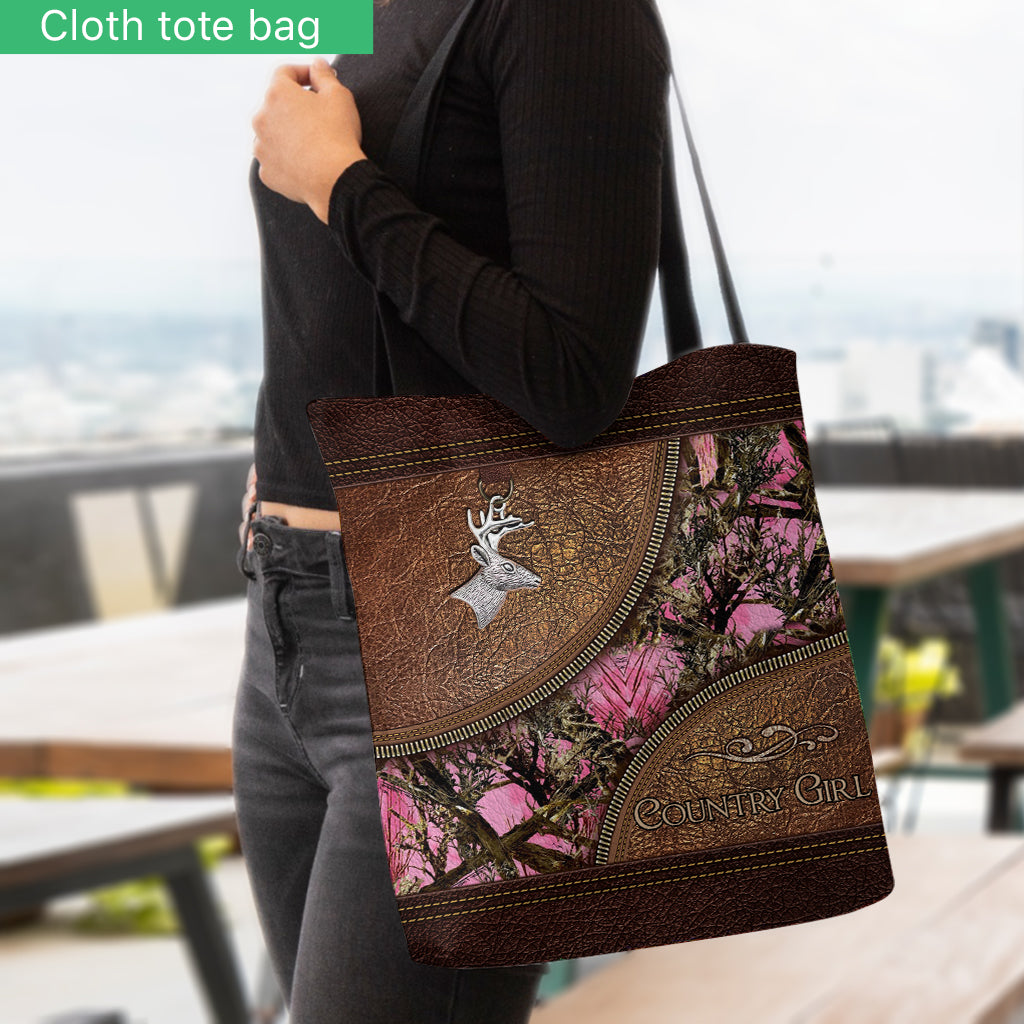Country Girl - Personalized Hunting Tote Bag