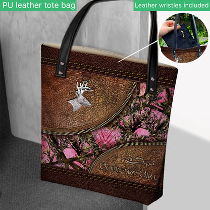 Country Girl - Personalized Hunting Tote Bag