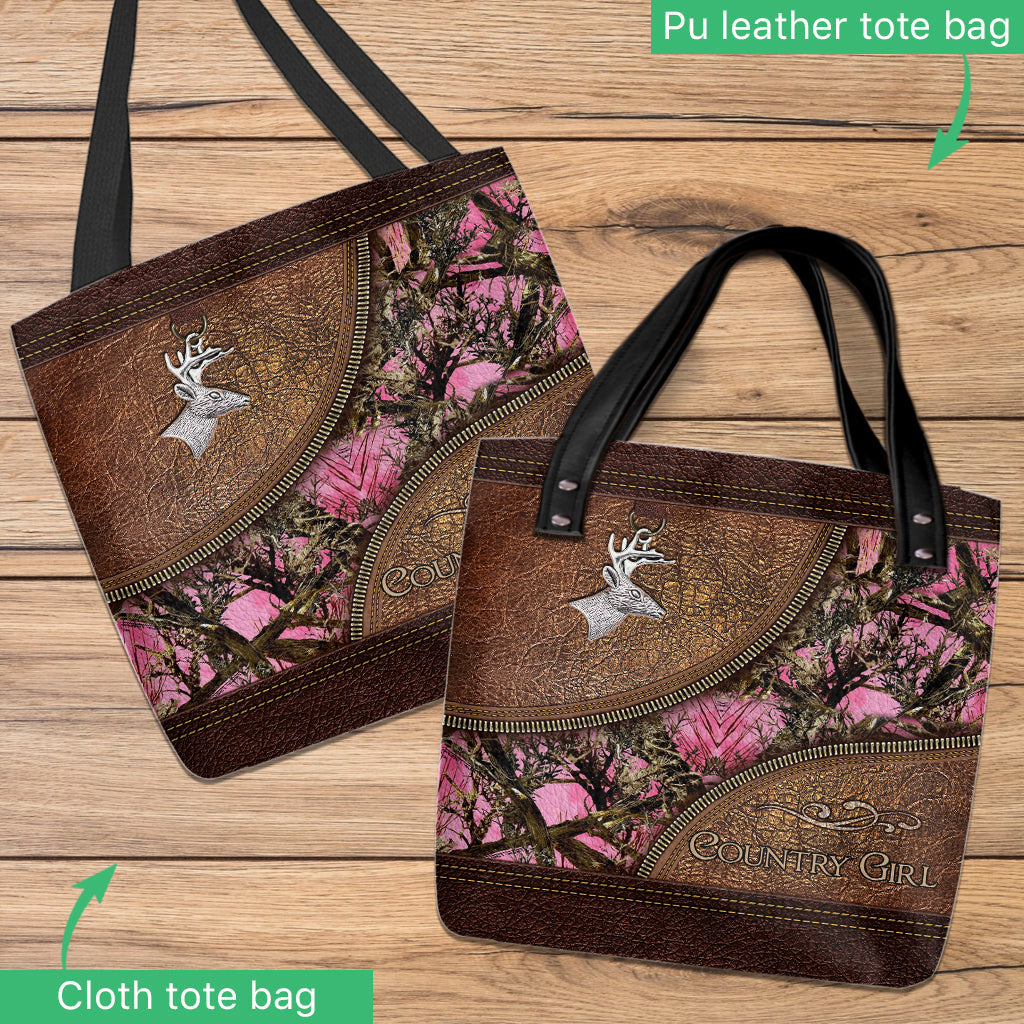 Country Girl - Personalized Hunting Tote Bag