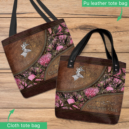 Country Girl - Personalized Hunting Tote Bag