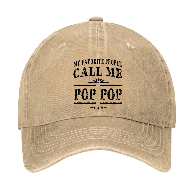 Pop Pop Gifts Grandpa Fathers Day Cap Father's Day (Free Customization)