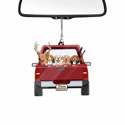 Gone Hunting With My Dogs - Personalized Transparent Car Ornament