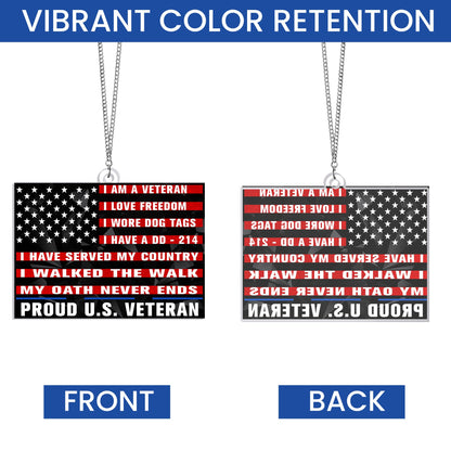 Proud U.S. Veteran Suncatcher - Acrylic Hanging Gift for Veterans Day, Memorial Day & Patriotic Decor TQN3879AS