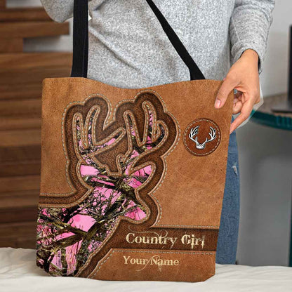 Country Girl - Personalized Hunting Tote Bag