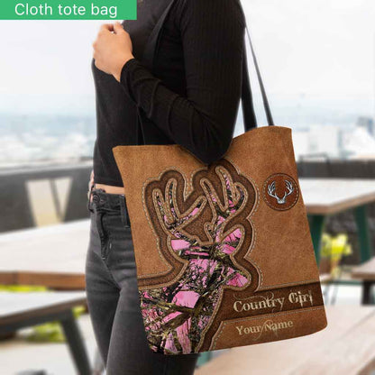 Country Girl - Personalized Hunting Tote Bag