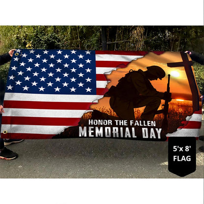 Memorial Day US Veteran Honor The Fallen Grommet Flag MLN5531TTH