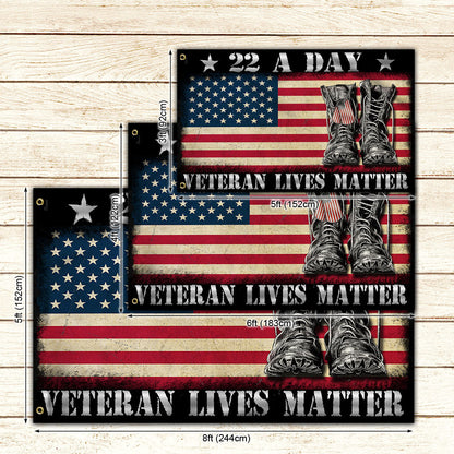 22 A Day Veterans Grommet Flag Veteran Lives Matter TQN495GF