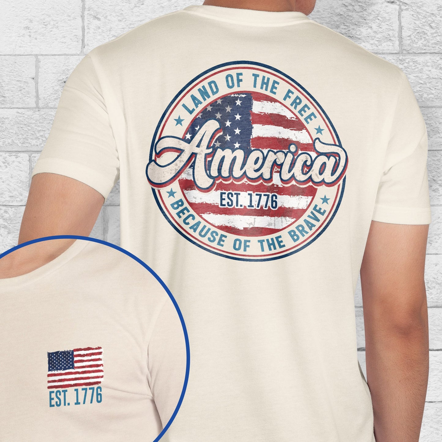 America Est. 1776 Land Of The Free Because Of The Brave T-Shirt MLN3360TS