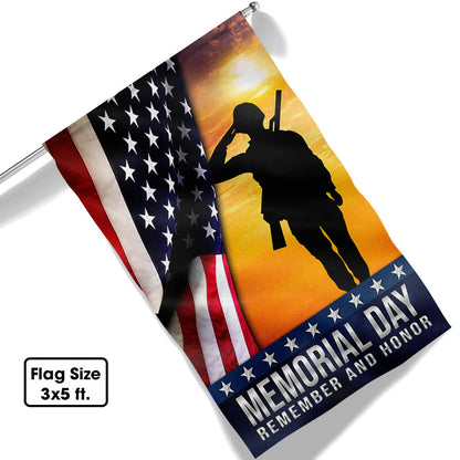 Memorial Day Veteran Remember and Honor Flag MLN1155F