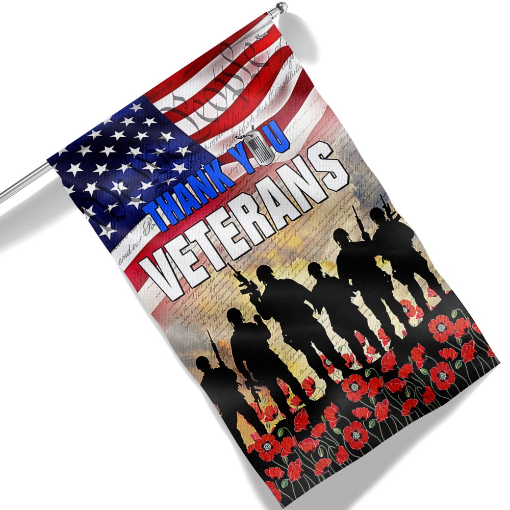Memorial Day Veterans Day, Thank You Veterans Flag TPT1285F