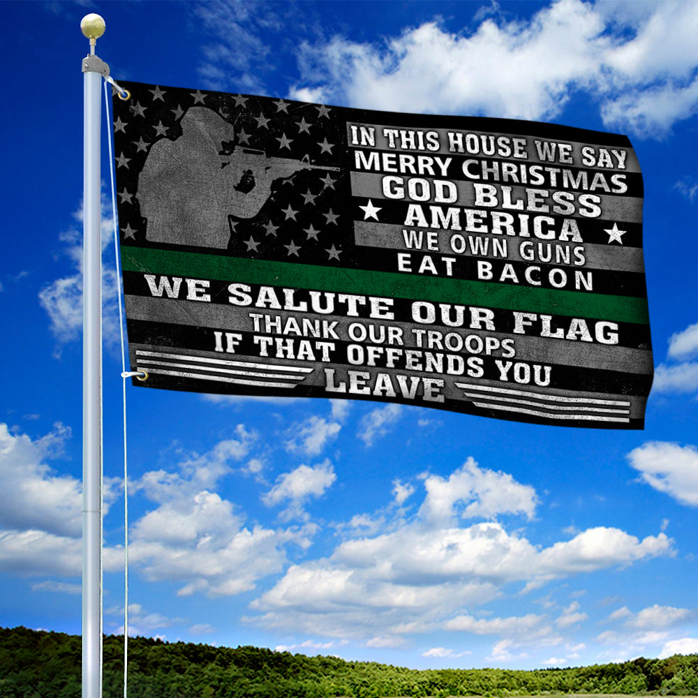 Veteran Grommet Flag Thin Green Line Patriotism ANT337GF