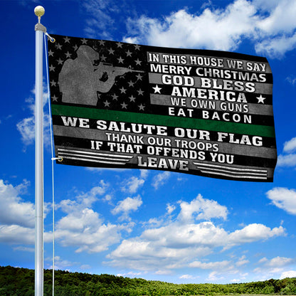 Veteran Grommet Flag Thin Green Line Patriotism ANT337GF